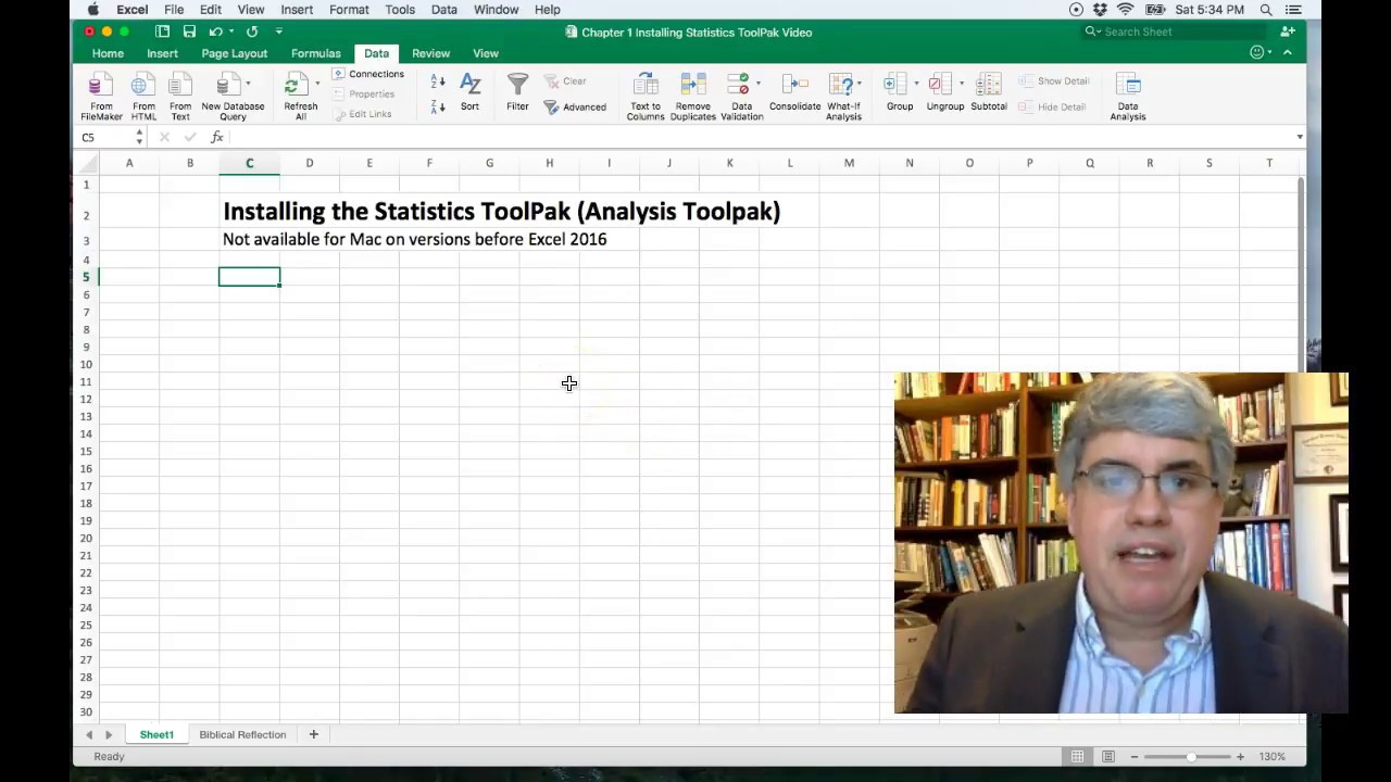 excel analyst tool pack for office 2016 for mac